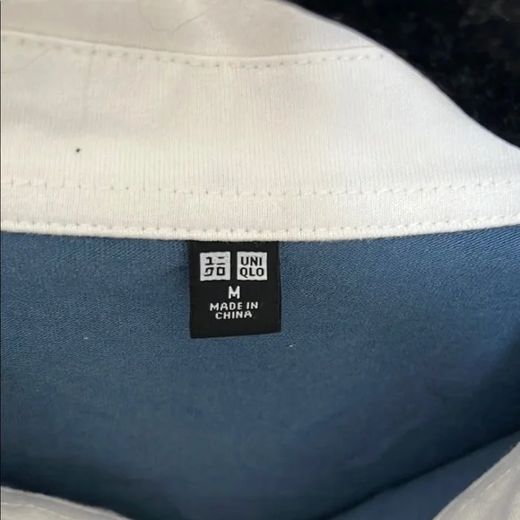 Men's Blue and White Polo Shirt - Picture 3 of 5